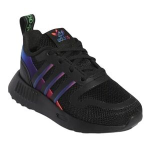 Adidas Kids' Black with Rainbow Accents Sneakers